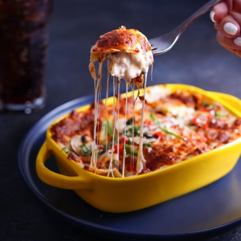 Lasaña de 🍆berenjena con bechamel de 🧀queso azul