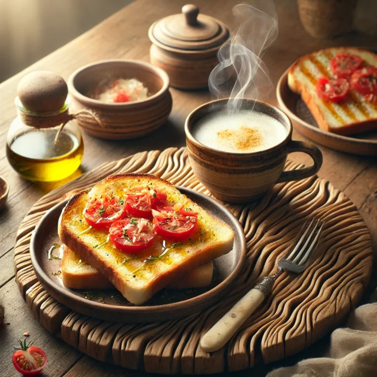 Tostadas de Pan Integral con Aceite de Oliva y Tomate Rallado