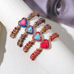 Layered with Love – Double Heart Braided Bracelet